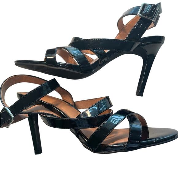 CP Statement Heels Sleek Black Strappy Stiletto Women’s 8.5 Elegant Edge NWOT - Picture 3 of 9